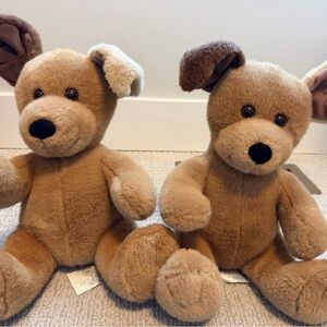 Build-a-Bear Brown Sugar Pudding Pup Stuffed Dog Puppy Pair